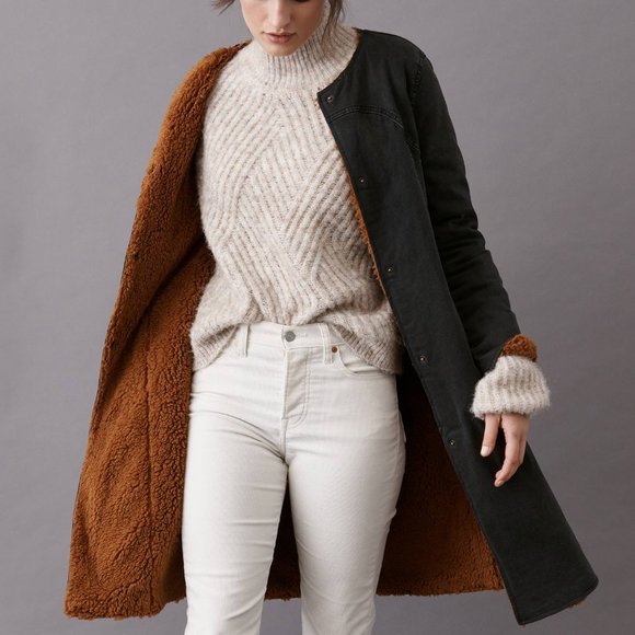 Htf Pilcro Reversible Sherpa Denim 